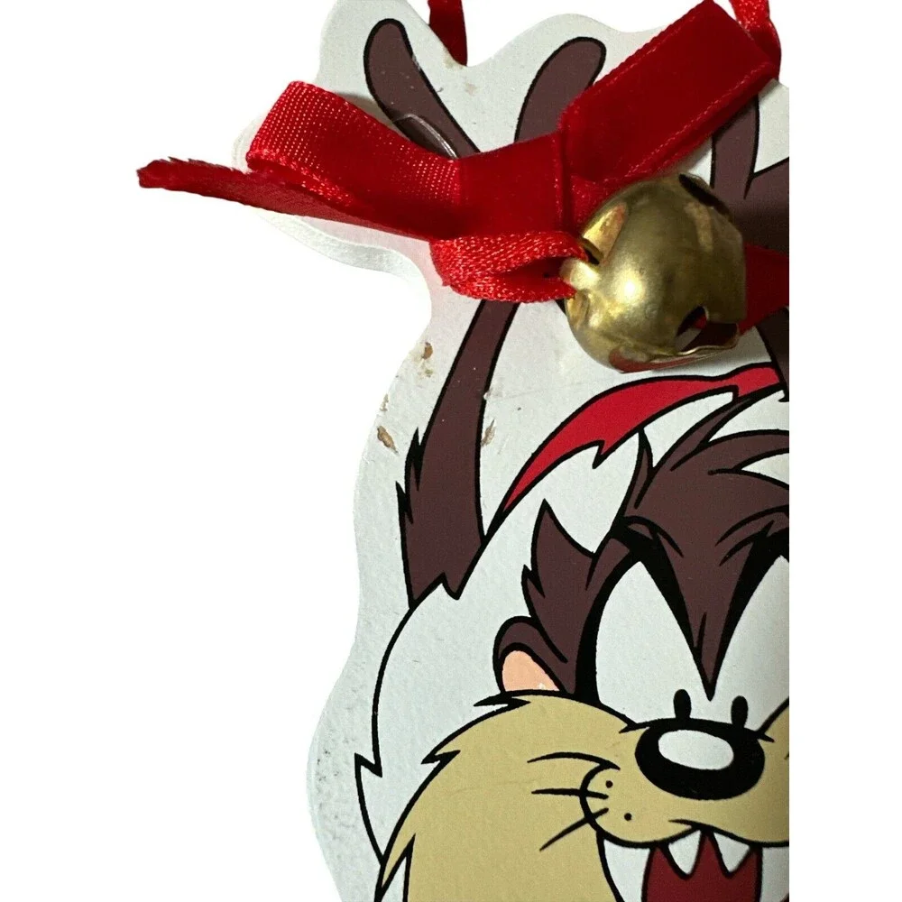 Tazmanian Devil Wooden Ornament Vintage 1996 Warner Bros for Kurt S Adler, Inc